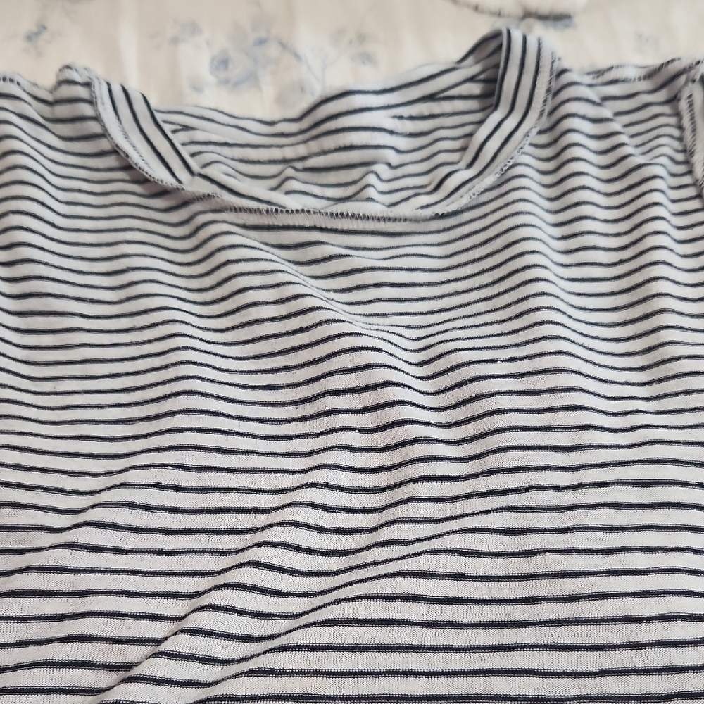 Striped Black and White Women's Top
